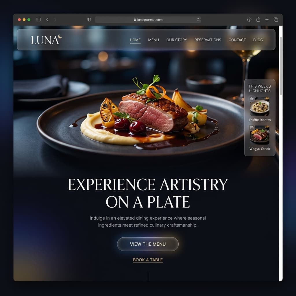 Plantilla para hospitality